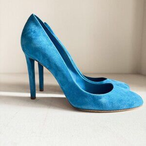 Dior Turquoise Blue Suede High Heels